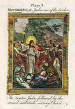 Bankes' Bible, PETER THRICE DENYING CHRIST - H-Col. Eng. - c1760