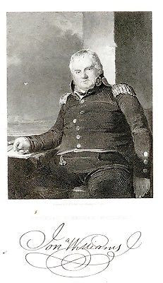 "Gallery of Distinguished Americans" - "JONATHAN WILLIAMS" - Steel Eng. -1835 - Sandtique-Rare-Prints and Maps