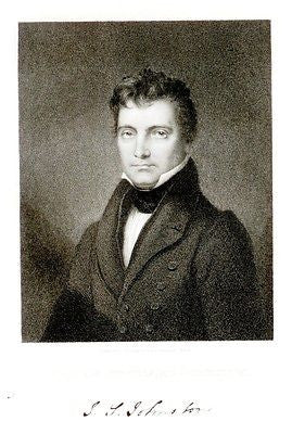"Gallery of Distinguished Americans" - "JOSIAH JOHNSTON" - Engraving - 1835 - Sandtique-Rare-Prints and Maps