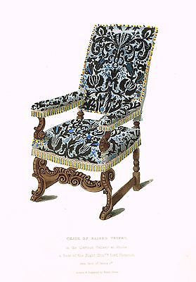Shaw's Furniture  - "CHAIR OF RAISED VELVET" -H-Col'd Eng. - 1836
