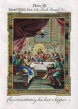 Bankes' Christian Bible, THE LAST SUPPER - H-Col. Eng. - c1760