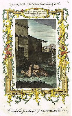 Dr. Southwell's "PUNISHMENT OF NEBUCHADNEZZAR" - Hand-Col. Eng. -1775
