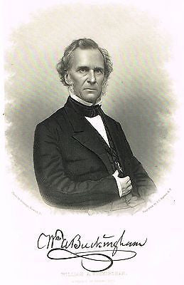 Abbott's Civil War - "WILLIAM A. BUCKINGHAM" - Steel Engraving - 1865 - Sandtique-Rare-Prints and Maps