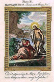 Bankes' Bible CHRIST APPEARS TO MARY - H-Col. Eng. - c1760