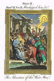 Bankes' Bible ADORATION OF THE WISE MEN - Hand-Col. Eng.  -c1760