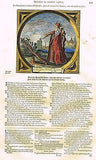 Jacob Cats -1655- "WOMAN POINTING TO BROKEN TREE" Antique Print Emblem