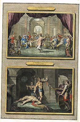 Mortier's  - BEHEADING OF JOHN THE BAPTIST - H-Colored Eng. -1700