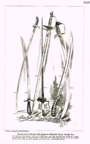 American Curiosities -1860- SET OF SIX SWORDS - Sandtique-Rare-Prints and Maps