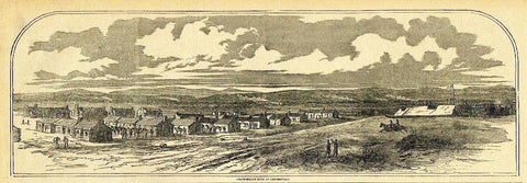 Harpers  War 1862  CONFEDERATE HUTS AT CENTERVILLE  Antique Print