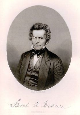 "Eminent Americans" -1853- SAMUEL BROWN -JAMESTOWN, N.Y - Sandtique-Rare-Prints and Maps