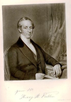 "Eminent Americans" -1853- HENRY H. FULLER of BOSTON - Sandtique-Rare-Prints and Maps
