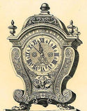 Historical Art Furniture - CLOCK, FRENCH WORK  -  Antique Print -  1880