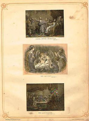 Rev, Eadie's Bible - THE LAST SUPPER - Tinted Lithograph -1852