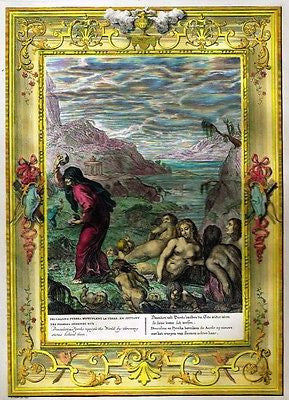 Picart's Muses - Hand-Colored Engraving - REPEOPLE THE WORLD - 1733
