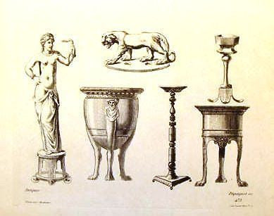 Pequegnot's Ornaments - 1858 - ANTIQUES by PIERRON - Lithograph