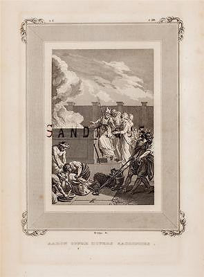 de Sacy 's Bible - Copper Eng -1837- AARON OFFERS SEVERAL SACRIFICES