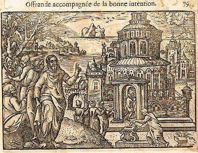 Leclerc's Bible Woodcut - OSSRNADE ACCOMPAGNEE DE L'INTENTION - 1614