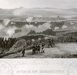 England's Battles by Williams-1860- ATTACK ON BOMARSUND - Engraving