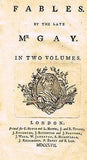 Mr. Gay's Fables -1757- "Ravens, Sexton & Earthworm" - # 16 - Antique Print