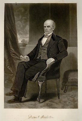 "Eminent Americans" - Duyckinck -1861- DANIEL WEBSTER - Sandtique-Rare-Prints and Maps