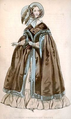 Lady's Cabinet - Hand-Colored - 1840 - BROWN DRESS