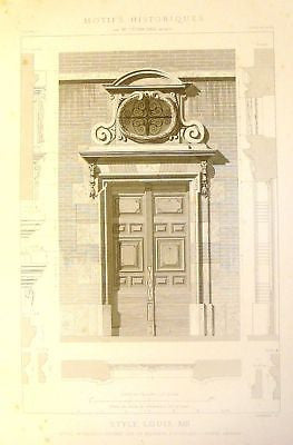 Cesar Daly's Motifs -1869- HOTEL MONTREL - BATARDE - Lithograph