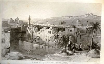 Parlor Annual  Bartlett Engraving -c1850- JERUSALEM - Steel Engraving