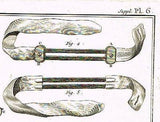 Diderot - CHIRURGIE PLATE (SURGERY  BELTS) - Copper Engraving - 1751