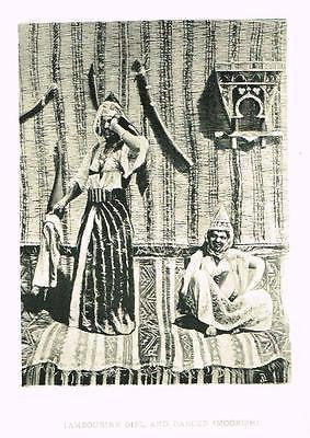 Photogravure - "MOORISH DANCER" from "Around the World" ANTIQUE PRINT -1880