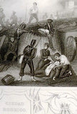 England's Battles by Williams-1860- CIUDAD RODRICO - Antique Print