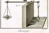 Diderot - CHIRURGIE PLATE 8 (BONE SURGERY) - Antique Engraving -1751