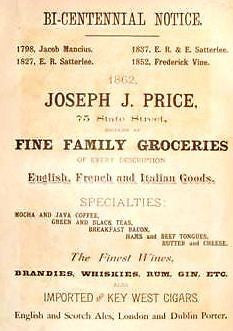 Albany N.Y. Advertisng -1886- JOSEPH PRICE GROCERIES - Sandtique-Rare-Prints and Maps