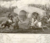 England's Battles by Williams-1860- TCHERNAYA BATTLE - Antique Print