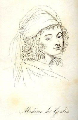 Public Characters -1823- by Phillips - MADAME de GENLIS - Engraving