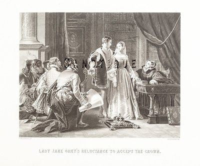 Aubrey's HISTORY -Steel Eng. - 1870 - "JANE GREY'S RELUCTANCE"
