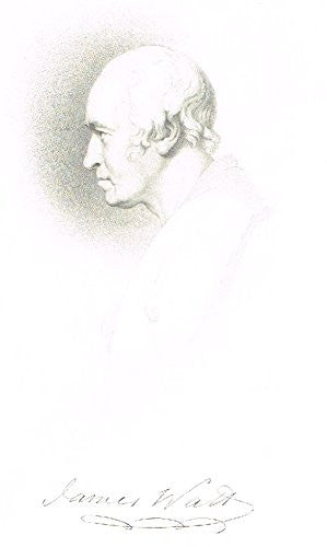 Samuel Smiles's 'Brief Biographies' - "JAMES WATT" - Steel Engraving - 1861