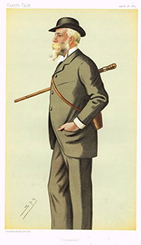 Vanity Fair "SPY" Caricature - "CORNWALL" (MR. E. BRUDGES-WILLIAMS) - Chromolithograph - 1895