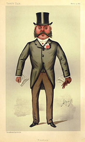 Vanity Fair SPY Portrait - FINSBURY - Large Chromolithograph - 1887