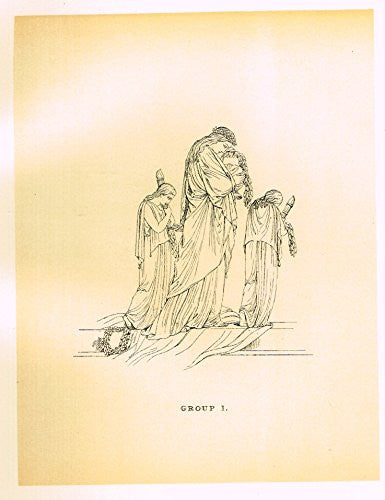 Cicognara's Works of Canova - "GROUP 1'- Heliotype - 1876