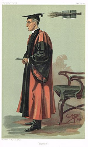Vanity Fair SPY Portrait - HARROW - Large Chromolithograph - 1899