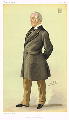 Vanity Fair SPY Portrait - SOUTH WARWICKSHIRE - Large Chromolithograph - 1895