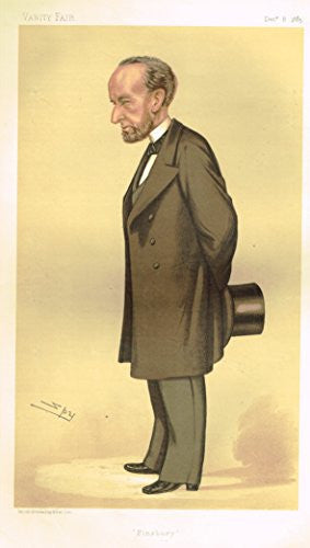Vanity Fair SPY Portrait - FINSBURY - Large Chromolithograph - 1889