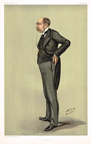Vanity Fair "SPY" Caricature - "PATENTS" (JOHN FLETCHER MOULTON) - Chromolithograph - 1895