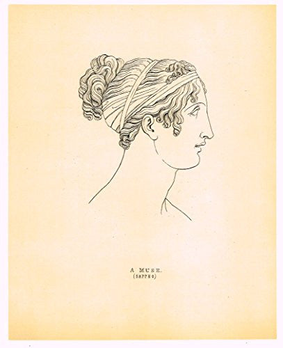 Cicognara's Works of Canova - "A MUSE (SAPPHO)"- Heliotype - 1876