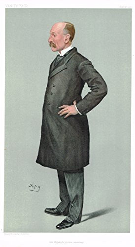 Vanity Fair "SPY" Caricature - "HER MAJESTY'S PRIVATE SECRETARY" - Chromolithograph - 1895