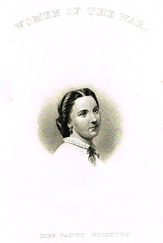 Moore's Women of the War - MRS. FANNY RICKETTS (FRONTPIECE) - Steel Engraving - 1868