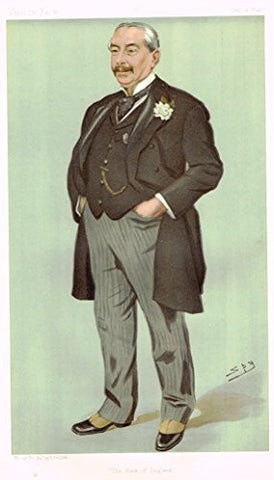Vanity Fair SPY Caricature - THE BANK OF ENGLAND (ALBERT SANDERMAN) - Chromolithograph - 1895
