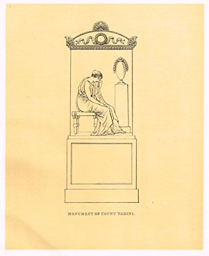 Cicognara's Works of Canova - "MONUMENT OF COUNT TADINI" - Heliotype - 1876