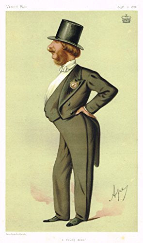 Vanity Fair Characiture - "A YOUNG MAN" - APEY - Large Chromolithograph - 1875