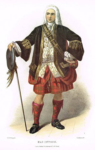 Clans & Tartans of Scotland by McIan - "MACINTOSH" - Lithograph -1988